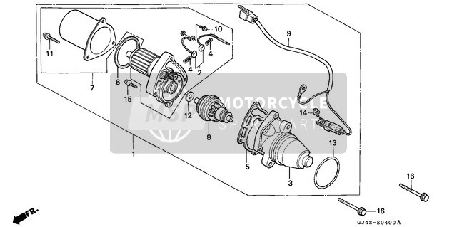 Honda SH75 1989 Beginnend Servomotor für ein 1989 Honda SH75